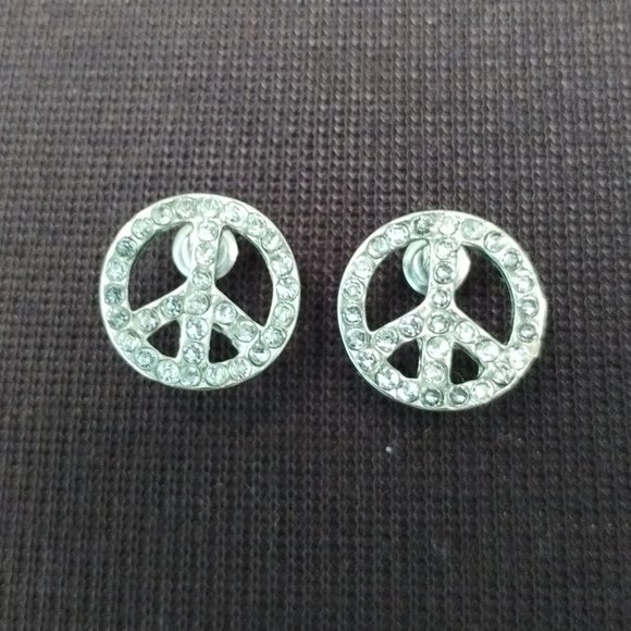 Peace Sign Earrings - Picture 1 of 3